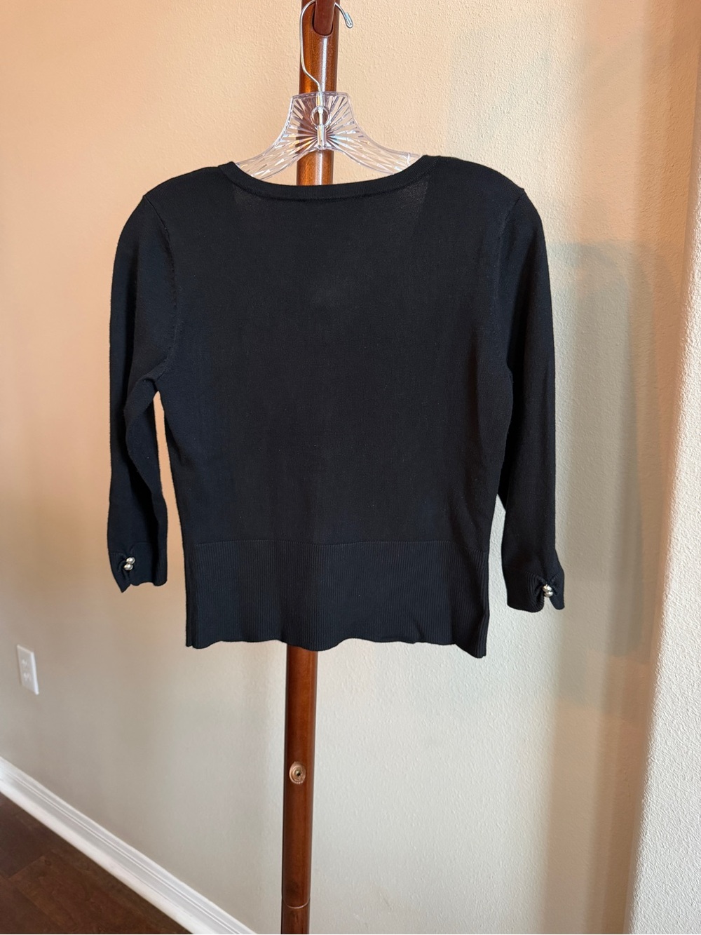 White House Black Market Black Knit Cardigan Size S - Picture 2 of 5
